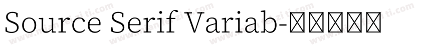 Source Serif Variab字体转换